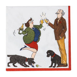 Caspari Bottoms Up Cocktail Napkins - 20 Per Package 18550C