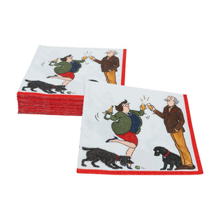 Caspari Bottoms Up Cocktail Napkins - 20 Per Package 18550C