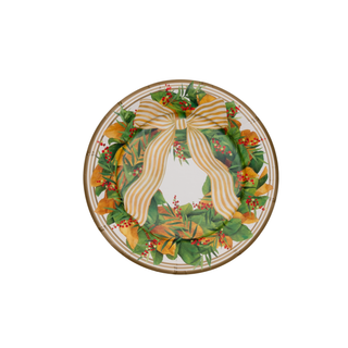 Magnolia Wreath Paper Salad & Dessert Plates - includes 8 Paper Salad & Dessert Plates