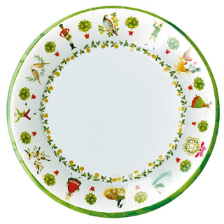 Caspari On The Twelfth Day Paper Dinner Plates - includes 8 Paper Dinner Plates 18600DP