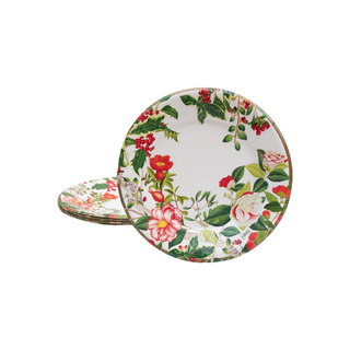 Christmas Chinoiserie Paper Salad & Dessert Plates - includes 8 Paper Salad & Dessert Plates