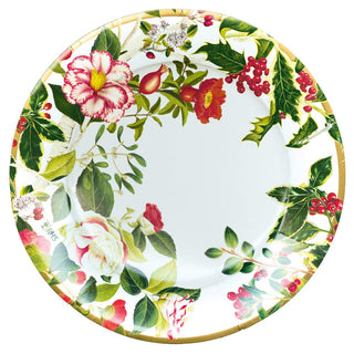Caspari Christmas Chinoiserie Paper Dinner Plates - includes 8 Paper Dinner Plates 18680DP