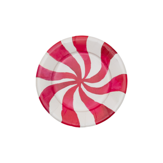 Peppermint Paper Salad & Dessert Plates - includes 8 Paper Salad & Dessert Plates