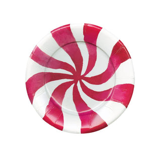 Caspari Peppermint Paper Salad & Dessert Plates - includes 8 Paper Salad & Dessert Plates 18700SP