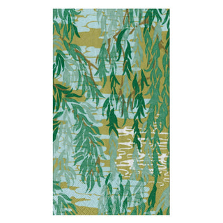 Caspari Willows Green Guest Towels - includes 15 Guest Towels 18730G