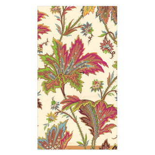 Caspari Paisley Leaves Ivory Guest Towels - includes 15 Guest Towels 18760G