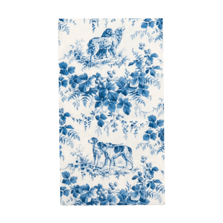 Hunting Toile Blue Guest Towels - includes 15 Guest Towels