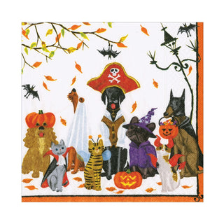 Caspari Halloween Pets Luncheon Napkins - includes 20 Luncheon Napkins 18800EL