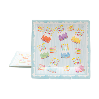 Cake Frosting Paper Salad & Dessert Plates - includes 8 Paper Salad & Dessert Plates