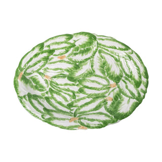 Abigails Compagnia Platter in Green and White Leaf - Large 18954