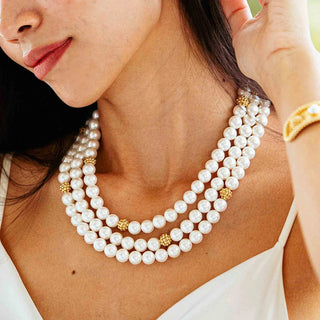 Capucine De Wulf Berry & Bead Triple Strand Necklace - Pearl 19898