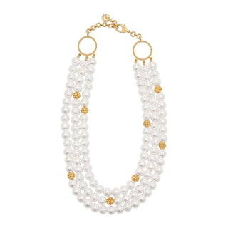 Capucine De Wulf Berry & Bead Triple Strand Necklace - Pearl 19898