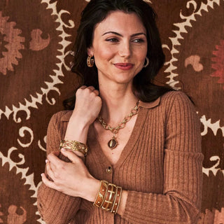 Capucine De Wulf Gaia Hinged Bangle - Teak 19910