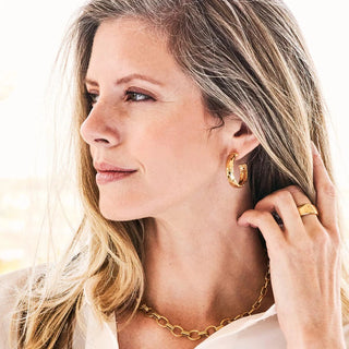 Capucine De Wulf Cleopatra Classic Medium Hoop Earrings - Gold 19912