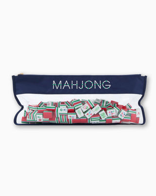 Oh My Mahjong Mahjong Tile Storage Bag - Navy Bamboo 21181