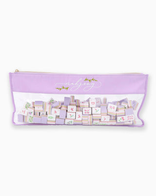 Oh My Mahjong Mahjong Tile Storage Bag - Lilac Script Mahjong 21183