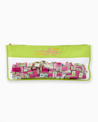 Oh My Mahjong Mahjong Tile Storage Bag - Chartreuse Script Mahjong 21185