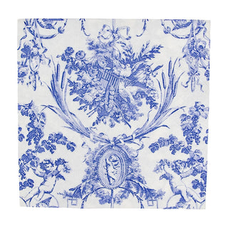 Caspari Romantic Toile Blue Dinner Napkins - 20 Per Package 3300D