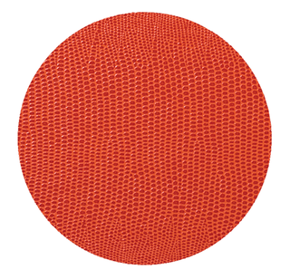 Caspari Orange Lizard Coaster Round 8-In Felt 88080CR