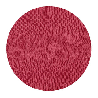 Caspari Cranberry Lizard Coaster Round 8-In Felt 880895CR