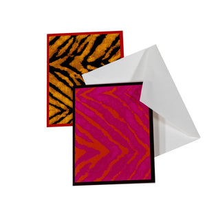 Caspari Go Wild Assorted Boxed Note Cards - 10 Note Cards & 10 Envelopes 93605.46A