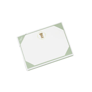 Caspari Pineapple Crest Foil Correspondence Cards - 12 Per Package 93614CCU12