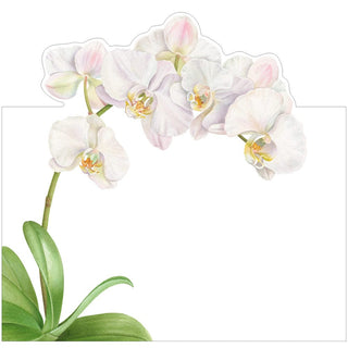 Caspari White Orchid Place Cards - 8 Per Package 94902P