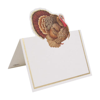 Caspari Turkey Place Cards Die Cut Package 8 In 94905P