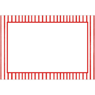 Caspari Pinstripe Red Place Cards - 8 Per Package 94908P
