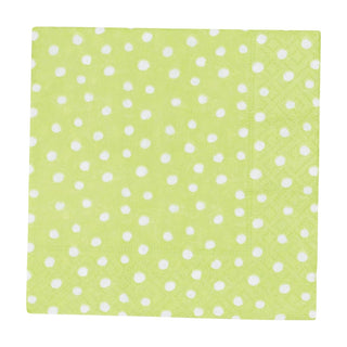 Caspari Small Dots Spring Green Cocktail Napkins - 20 Per Package 9505C