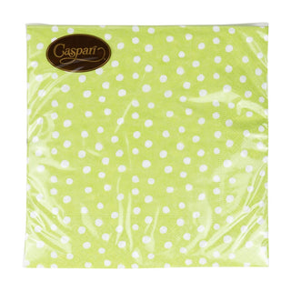 Caspari Small Dots Spring Green Luncheon Napkins - 20 Per Package 9505L