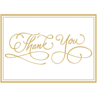 Caspari Thank You Calligraphy Foil Thank You Notes 95675.44B