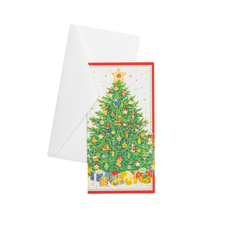 Christmas Tree Foil Money Card - Package of 4 cards with envelopes