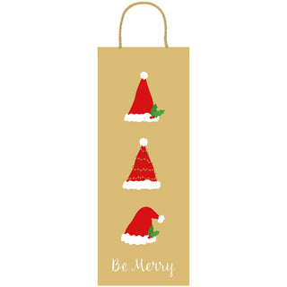 Caspari Be Merry Gold Gift Bags - includes 1 Gift Bags 97520B4