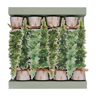 White Christmas 10" Luxury Cone Crackers - 8 per box
