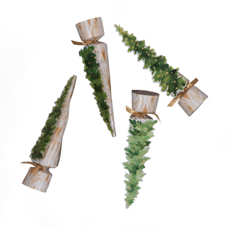 White Christmas 10" Luxury Cone Crackers - 8 per box