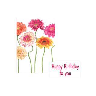 Caspari Floral Whimsy Birthday - Set Of Six Greeting Cards And Envelopes BDAY-FLORWHIMSY