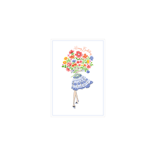 Caspari Birthday For Her - Set Of Six Greeting Cards And Envelopes BIRTHDAY-HER