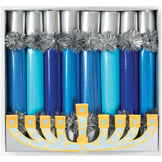Caspari Hanukkah Candles Slim Crackers10 Inch - 8 per box CK122.10