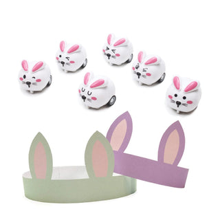 Caspari Bunnies and Carrots 10" Luxury Cone Crackers - 8 per box CK144.10