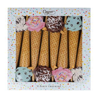 Caspari Ice Cream Cones Party Cone Crackers 10 Inch - 8 per box CK182.10