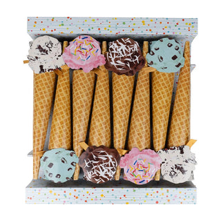 Caspari Ice Cream Cones Party Cone Crackers 10 Inch - 8 per box CK182.10
