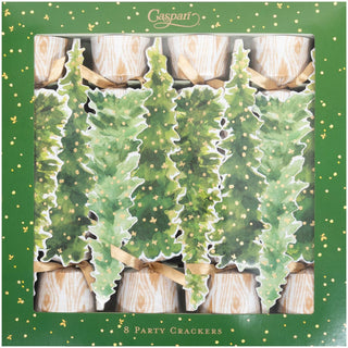 Caspari White Christmas 10" Luxury Cone Crackers - 8 per box CK192.10