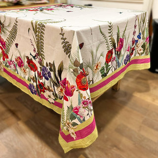 Caspari La Dolce Vita Cloth Tablecover in Sage & Lavender  - 1 Tablecover FTC014L