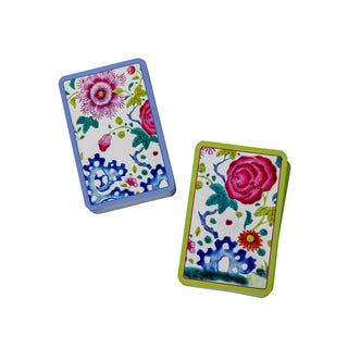 Caspari Floral Porcelain Playing Cards - 2 Decks Included PC151