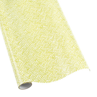 Caspari Fretwork Gift Wrapping Paper in Green - 30" x 8' Roll 100241RC