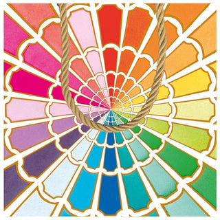 Caspari Color Wheel Small Square Gift Bag - 1 Each 10028B1.5