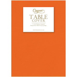 Caspari Tangerine Paper Linen Solid Table Covers - 1 Each 114TCL