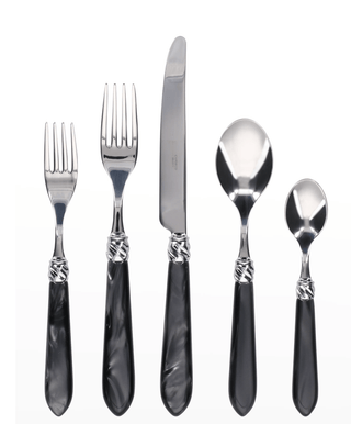 Capdeco Capdeco Diana Black Stainless Steel 5-Piece Flatware Set 11530