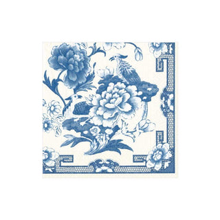 Caspari Blue & White Paper Cocktail Napkins - 20 Per Package 12450C